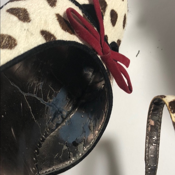 Cow Print Pony Hair Maryjane Heels - Picture 4 of 8